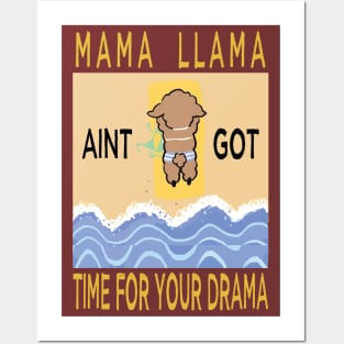 mama llama no drama alpacas Posters and Art